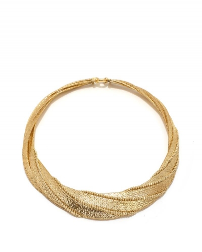 14K Textured Rolo Link 18" Necklace