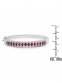 14k White Gold Ruby Bangle Bracelet