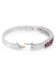 14k White Gold Ruby Bangle Bracelet