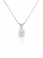 14K WHITE GOLD SOLITAIRE PENDANT NECKLACE