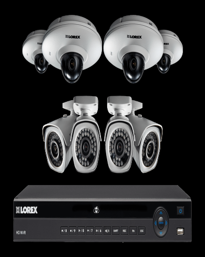 HD home security system featuring night vision 