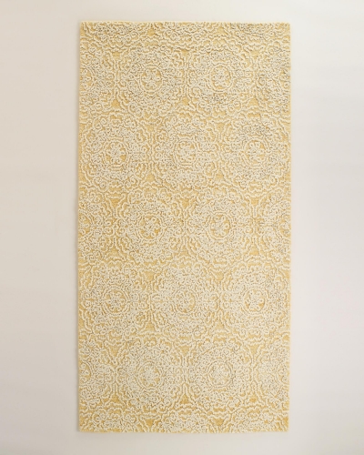 Ivory Floral Tufted Wool Simone Area Rug