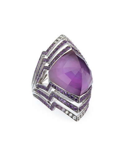 Lady Stardust Amethyst & Diamond Ring