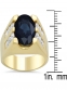 TDW Diamond and Oval Blue Sapphire Ring